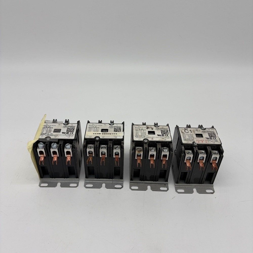 Lot of 4 Hartland Controls CONT3P040024V 3 Pole 40 FLA 50 Amp Contactor 24V Coil
